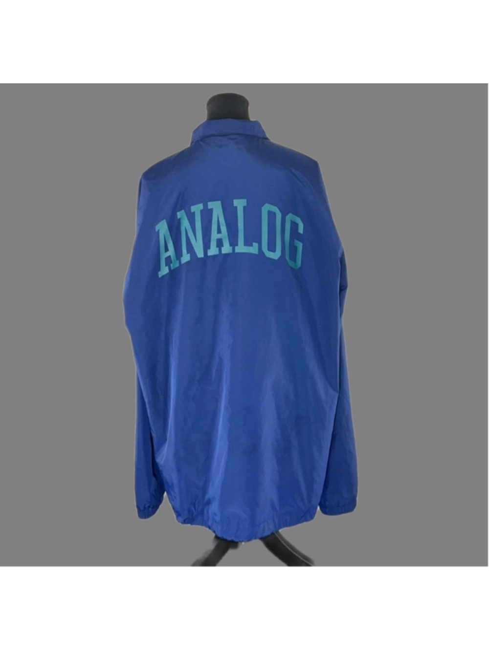 Analog Jacket Men XL Windbreaker Athleisure Y2K Burton AG Snap Streetwear Blue - Picture 4 of 16